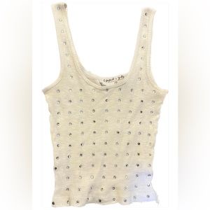 LF vintage rhinestone tank top